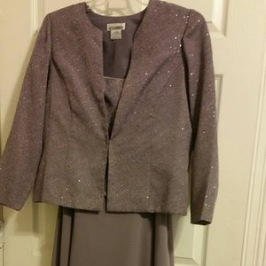 Purple Evening gown w rhinestone detail and shimme